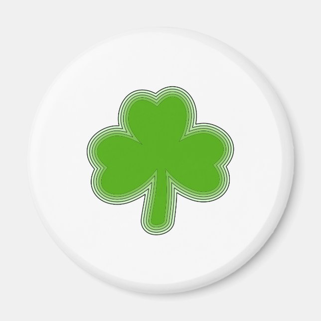 Saint patrick Shamrock Teckning Magnet (Framsidan)
