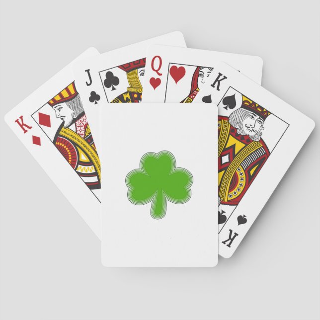 Saint patrick Shamrock Teckning Spel Kort (Baksidan)