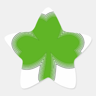 Saint patrick Shamrock Teckning Stjärnformat Klistermärke