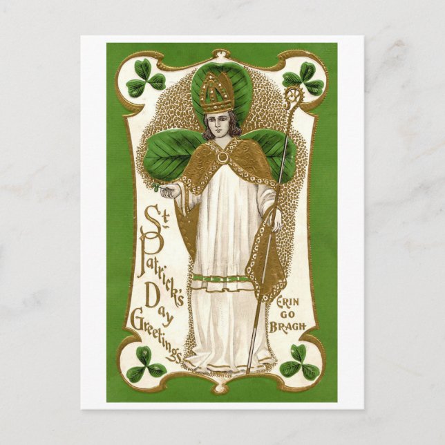 Saint patrick, Shamrock Vykort (Framsida)