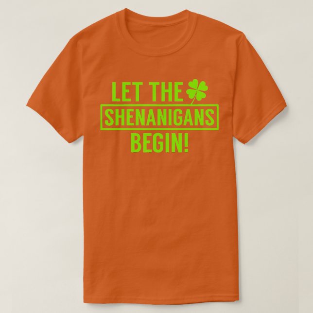 Saint patrick Shenanigan T Shirt (Design framsida)
