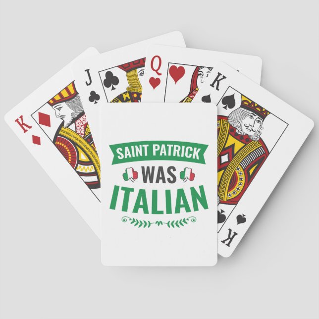 Saint patrick var italienskt St patricks day Casinokort (Baksidan)