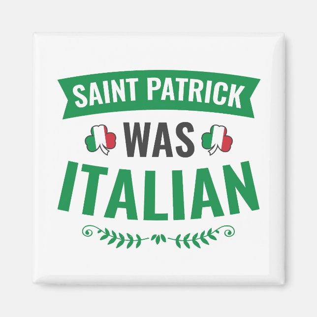 Saint patrick var italienskt St patricks day Magnet (Framsidan)