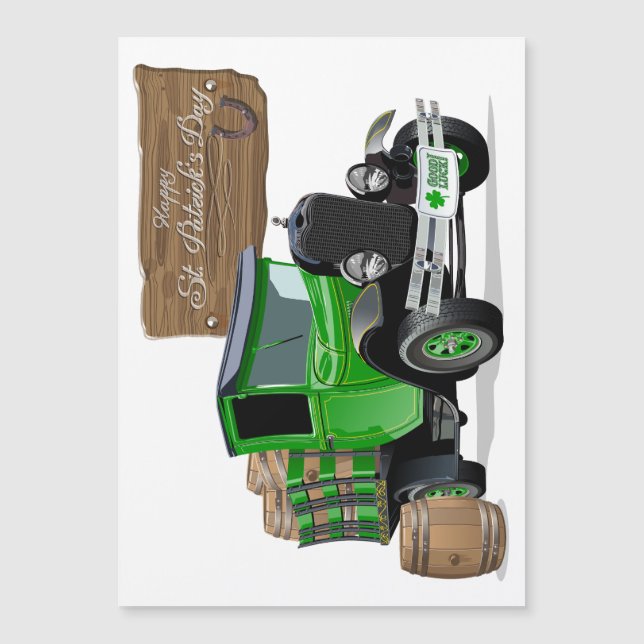 Saint patrick vintage Tecknad, julbil (Framsida)