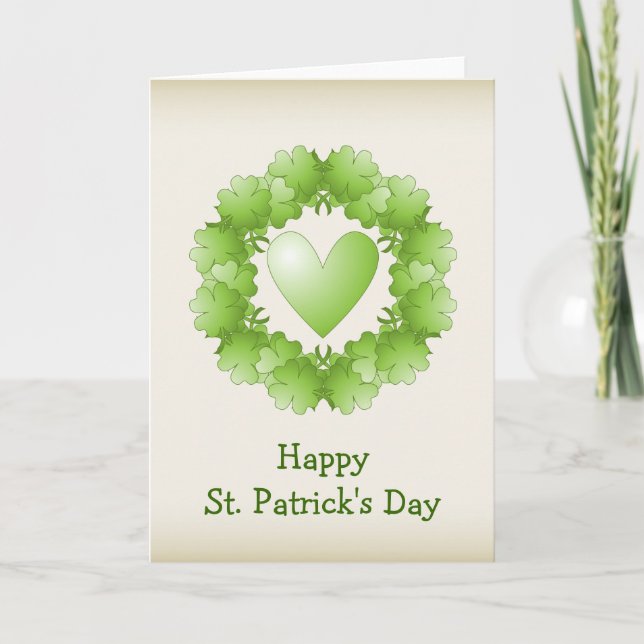 Saint patrickdagdesign kort (Framsida)