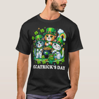 Saint Patricks Catricks Day Cats Saint Pattys Cat T Shirt