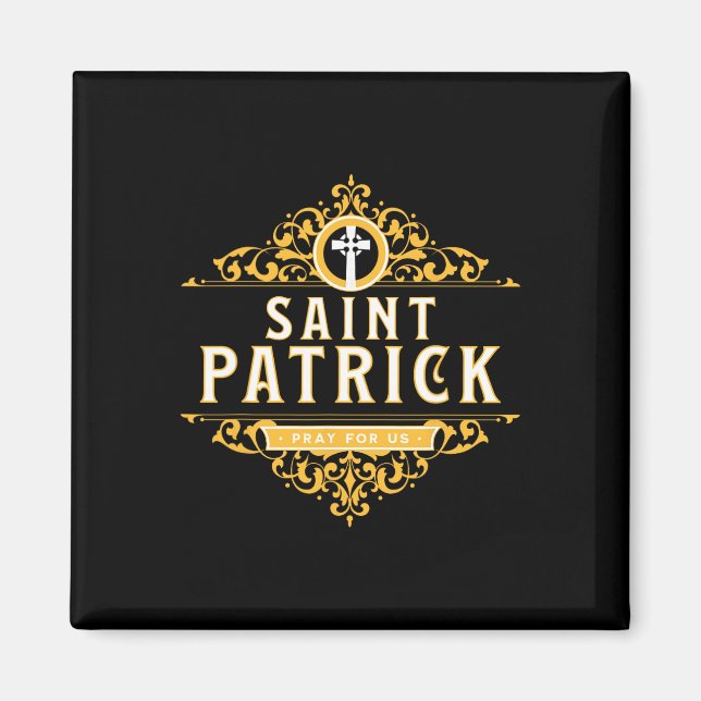 Saint Patricks dag Be för oss St Patricks katolsk Magnet (Framsidan)