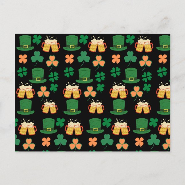 Saint patricks dag celtisk,irisk rolig öl,lockelse vykort (Framsida)