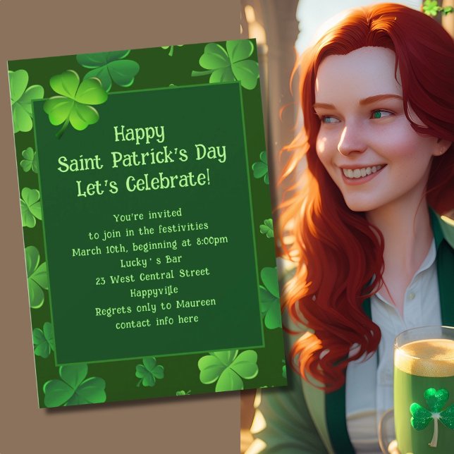 Saint Patricks Dag Fest Inbjudan Mall (Skapare uppladdad)
