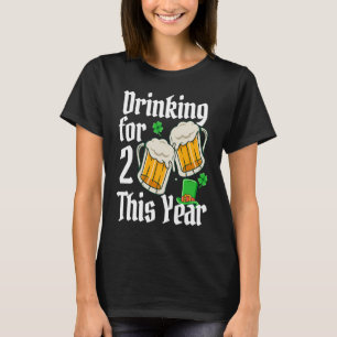 Saint Patricks Day 2023 Graviditet Dricker för 2 D T Shirt