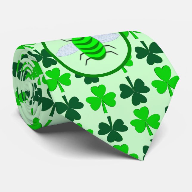 Saint Patricks Day Bee och Shamrocks Slips (Rullad)