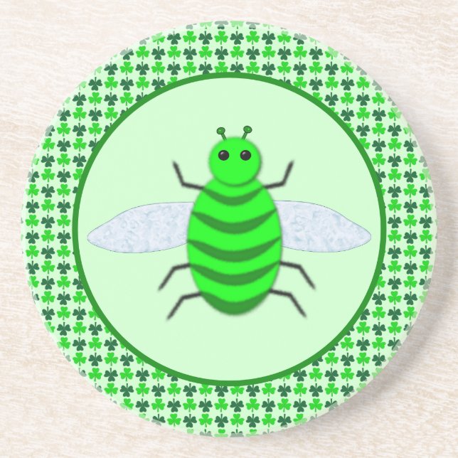 Saint Patricks Day Bee och Shamrocks Underlägg (Framsidan)