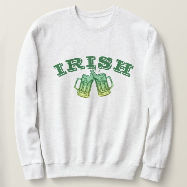 Saint Patricks Day Beer Drinking Team Sweatshirt (Design framsida)