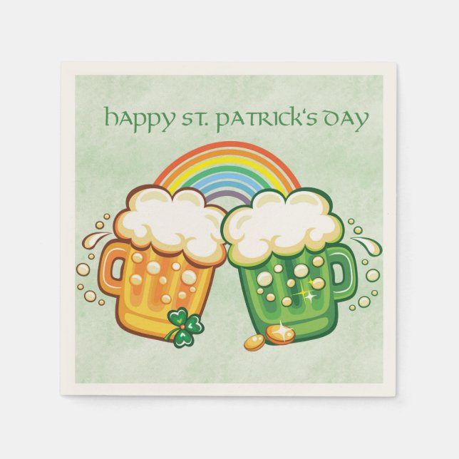 Saint patrick's day, Beer Mugg Pappersservett (Framsidan)