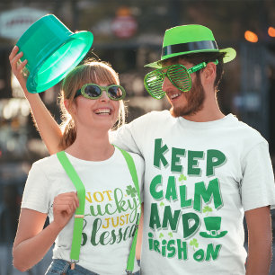 Saint patrick's day Behålla Lugn och Irish On T Shirt