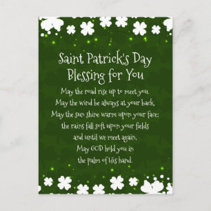 Saint patrick's day Blating May the Road Stiga upp Vykort