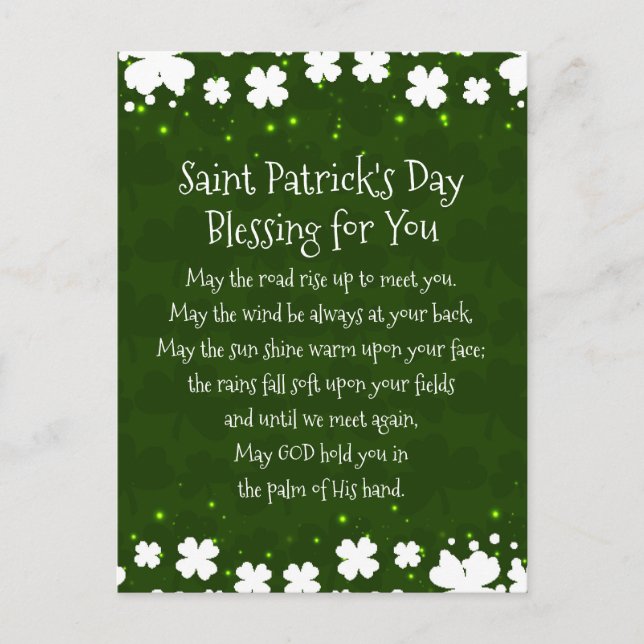 Saint patrick's day Blating May the Road Stiga upp Vykort (Framsida)