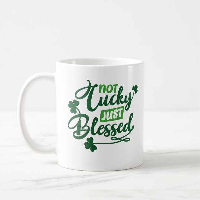 Saint Patrick's Day Blessed Christian Graphic Tee Kaffemugg (Vänster)
