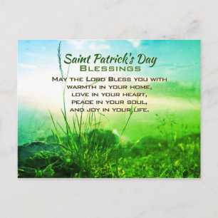 Saint patrick's day Blessings, irländsk bön Vykort