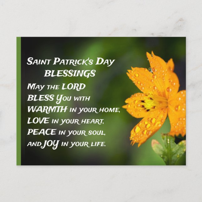 Saint patrick's day Blessings Vykort (Framsida)