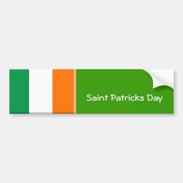 Saint Patricks Day Bumper Sticker Bildekal (Framsidan)