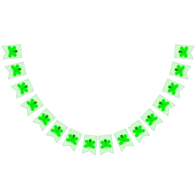 Saint patricks Day Butterfly Bunting Flaggor (Alla)