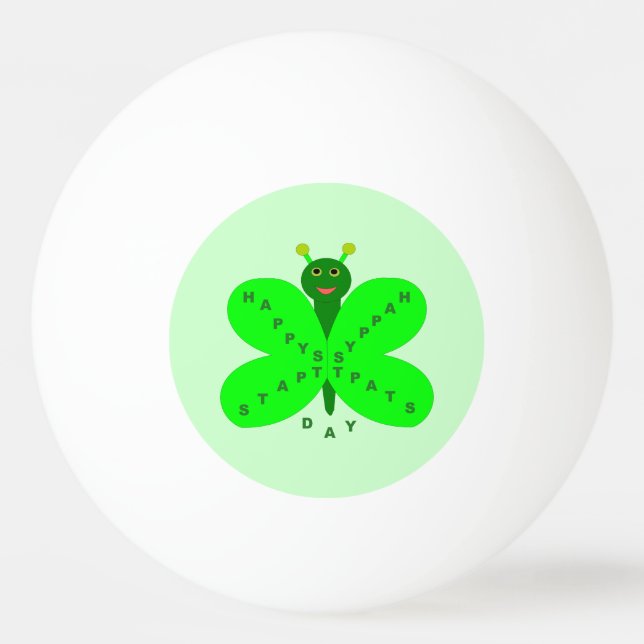 Saint patrick's day Butterfly Ping Pong Boll (Framsidan)