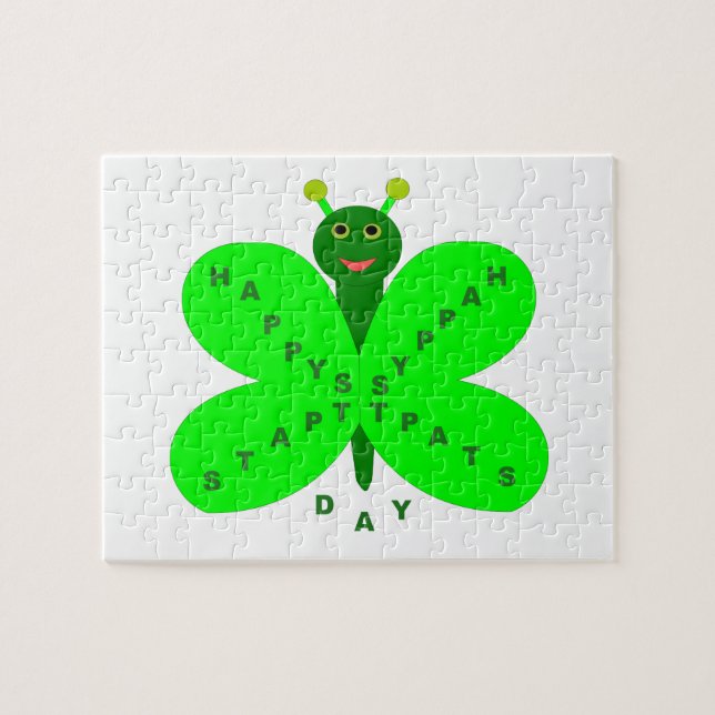 Saint Patricks Day Butterfly Puzzle Pussel (Horisontell)