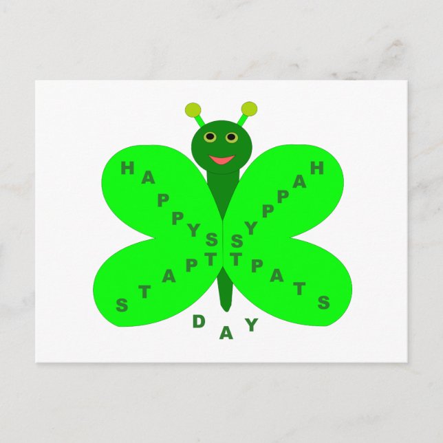 Saint patrick's day Butterfly-vykort Vykort (Framsida)