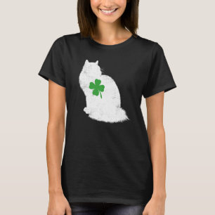 Saint patrick's day Cat Funny Ragdoll Shamrock Gif T Shirt