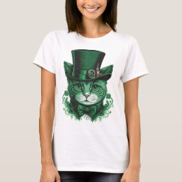 Saint patrick's day cat t shirt