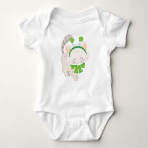 Saint patrick's day, Cute Cat, Lucky Klöver T Shirt
