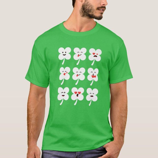 Saint patrick's day Cute Graphic Klöver Kids T Shirt (Framsida)
