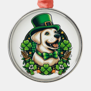 Saint patrick's day Cute Hund Julgransprydnad Metall