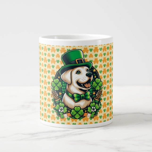 Saint patrick's day Cute Hund Jumbo Mugg (Framsidan)