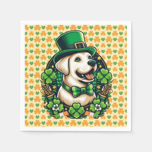 Saint patrick's day Cute Hund Pappersservett (Framsidan)