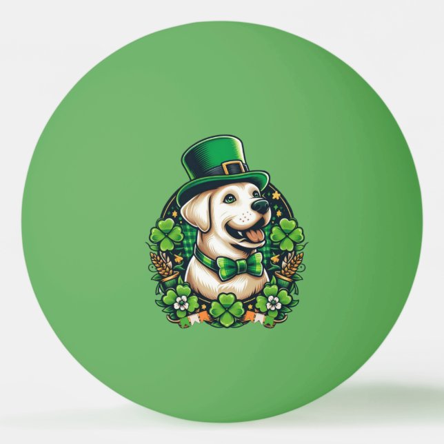 Saint patrick's day Cute Hund Pingisboll (Framsidan)