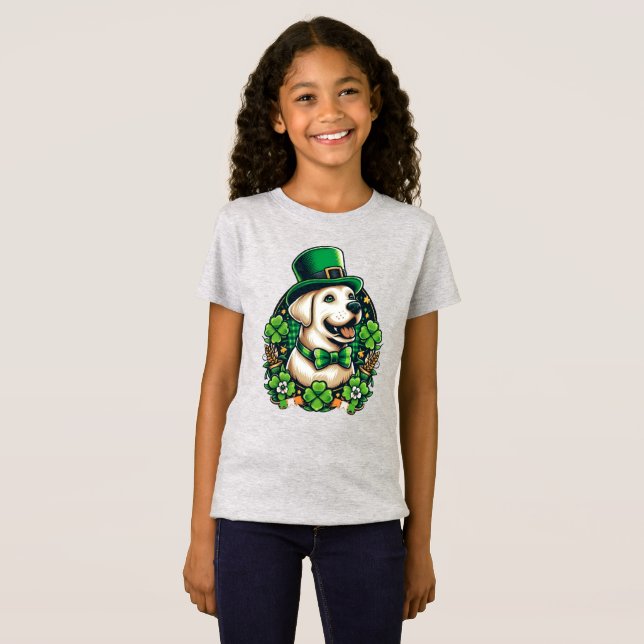 Saint patrick's day Cute Hund T Shirt (Hel framsida)