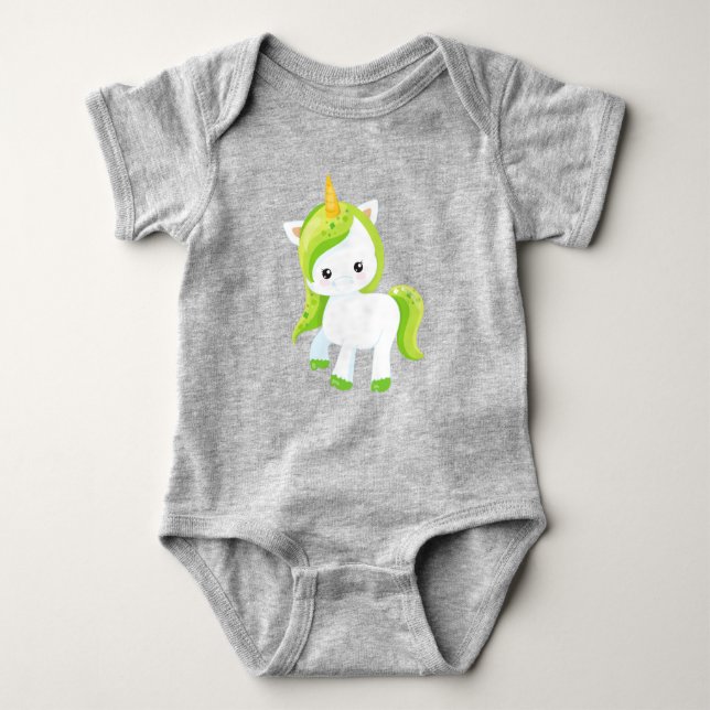 Saint patrick's day, Cute Unicorn, Magic Unicorn T Shirt (Framsida)
