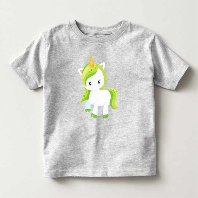 Saint patrick's day, Cute Unicorn, Magic Unicorn T Shirt (Framsida)