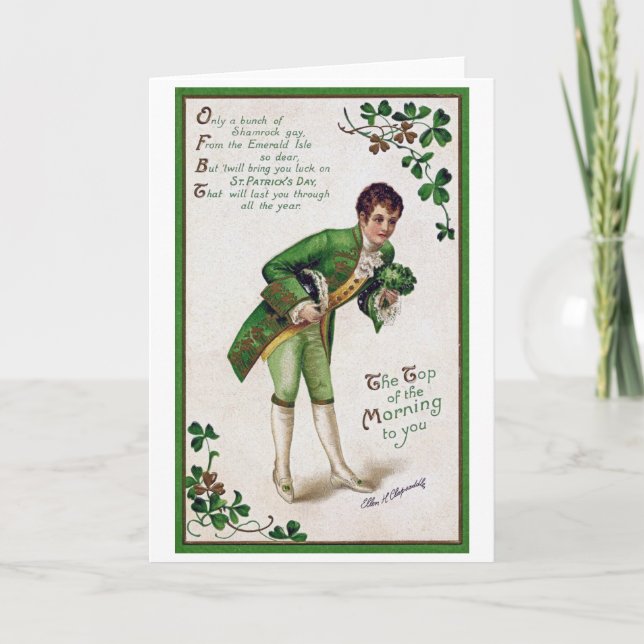 Saint patrick's day Dikt, Vintage Kort (Framsida)