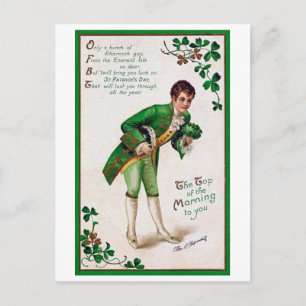 Saint patrick's day Dikt, Vintage Vykort