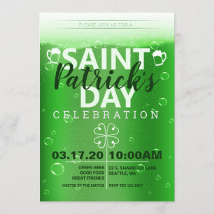 Saint patrick's day Firande Party Inbjudningar