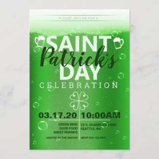 Saint patrick's day Firande Party Inbjudningar