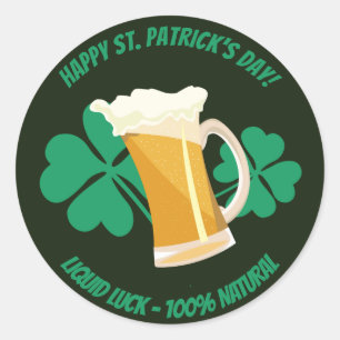 Saint patrick's day flytande tur runt klistermärke
