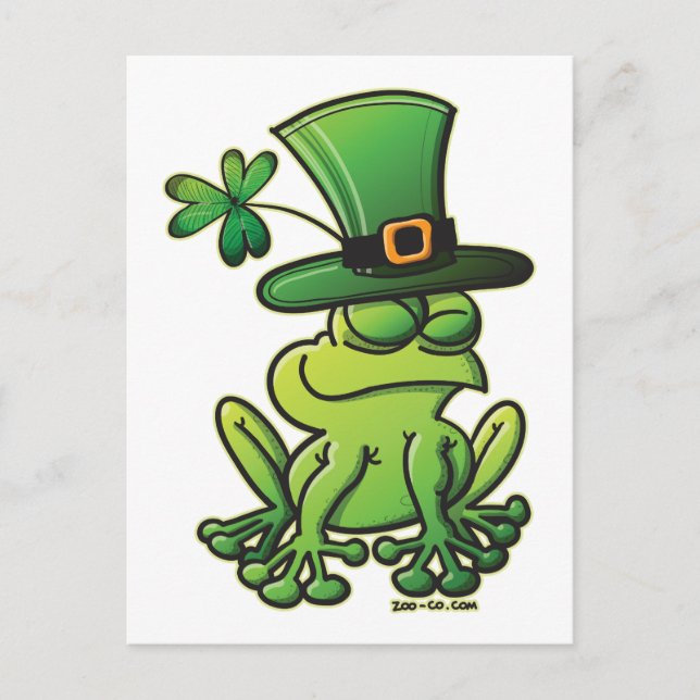 Saint patrick's day Frog Vykort (Framsida)
