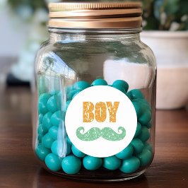 Saint patrick's day Gender Reveal Stickers (Boy) Runt Klistermärke