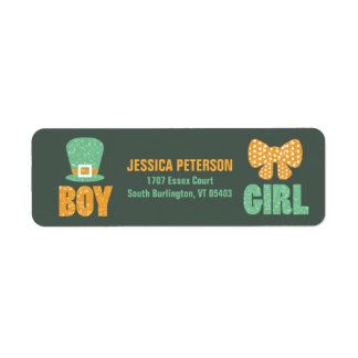 Saint patrick's day Gender Visa Adressetiketter Returadress Etikett