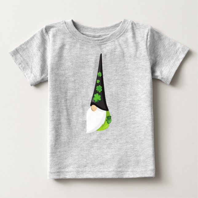 Saint patrick's day Gnome, Cute Gnome, Klöver T Shirt (Framsida)