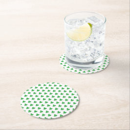 Saint Patrick's Day Grön irländsk klöver Shamrock Underlägg Papper Rund